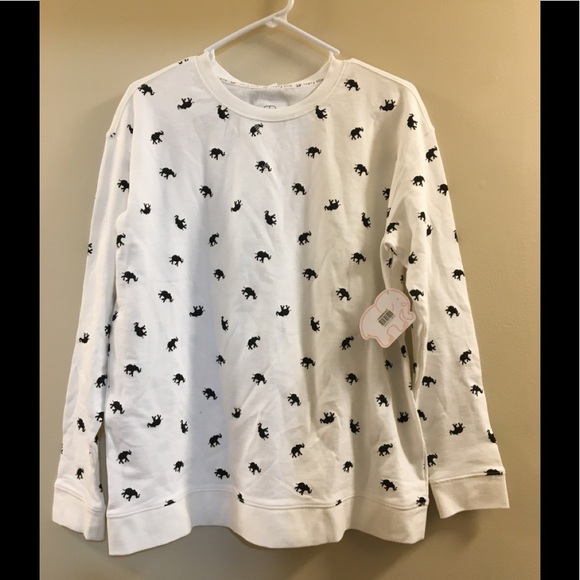 NWT Ivory Ella Elephant Logo Sweatshirt ch - Picture 2 of 10